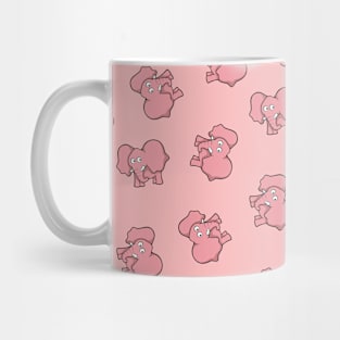 Pink Elephant Cartoon Pattern Mug